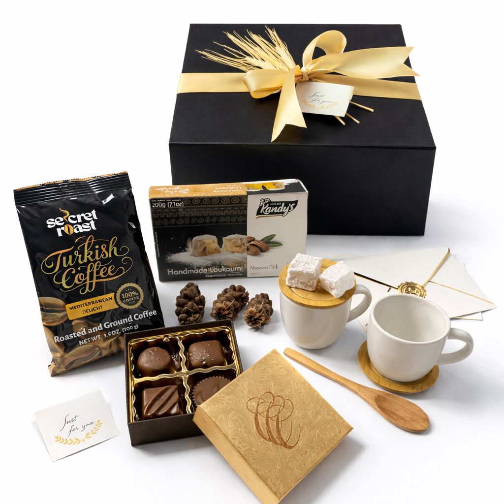 Turkish Coffee gift box items.